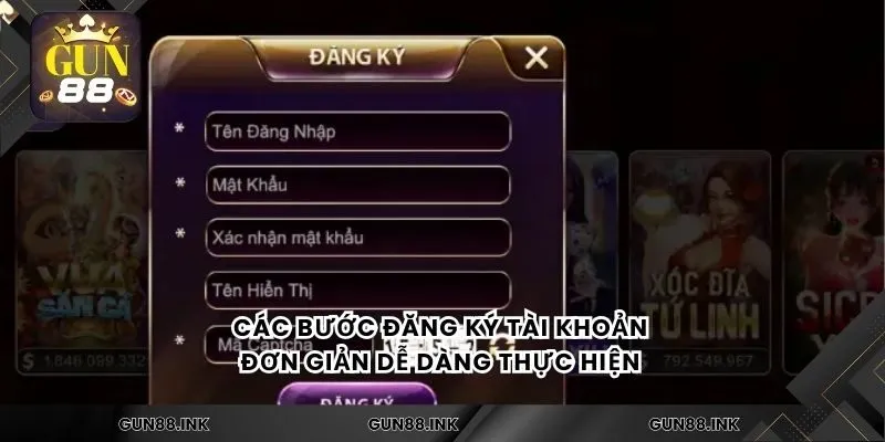 Các bước đăng ký tài khoản đơn giản dễ dàng thực hiện 