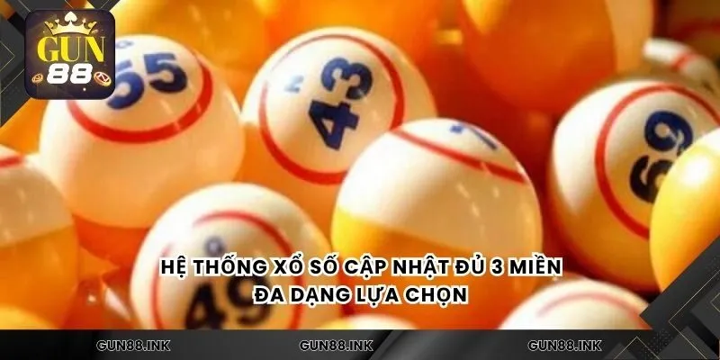 Hệ thống xổ số cập nhật đủ 3 miền, đa dạng lựa chọn